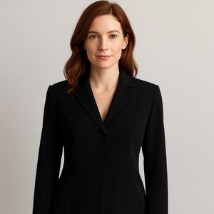 Villager | Liz Claiborne Black Blazer Jacket Size 12 Lined Classic Career Office